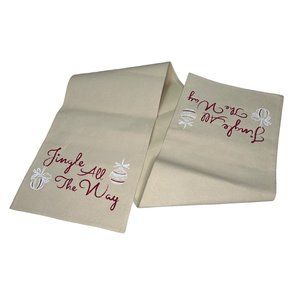 Better Homes Table Runner Beige Red Neutral Christmas Jingle All The Way Decor